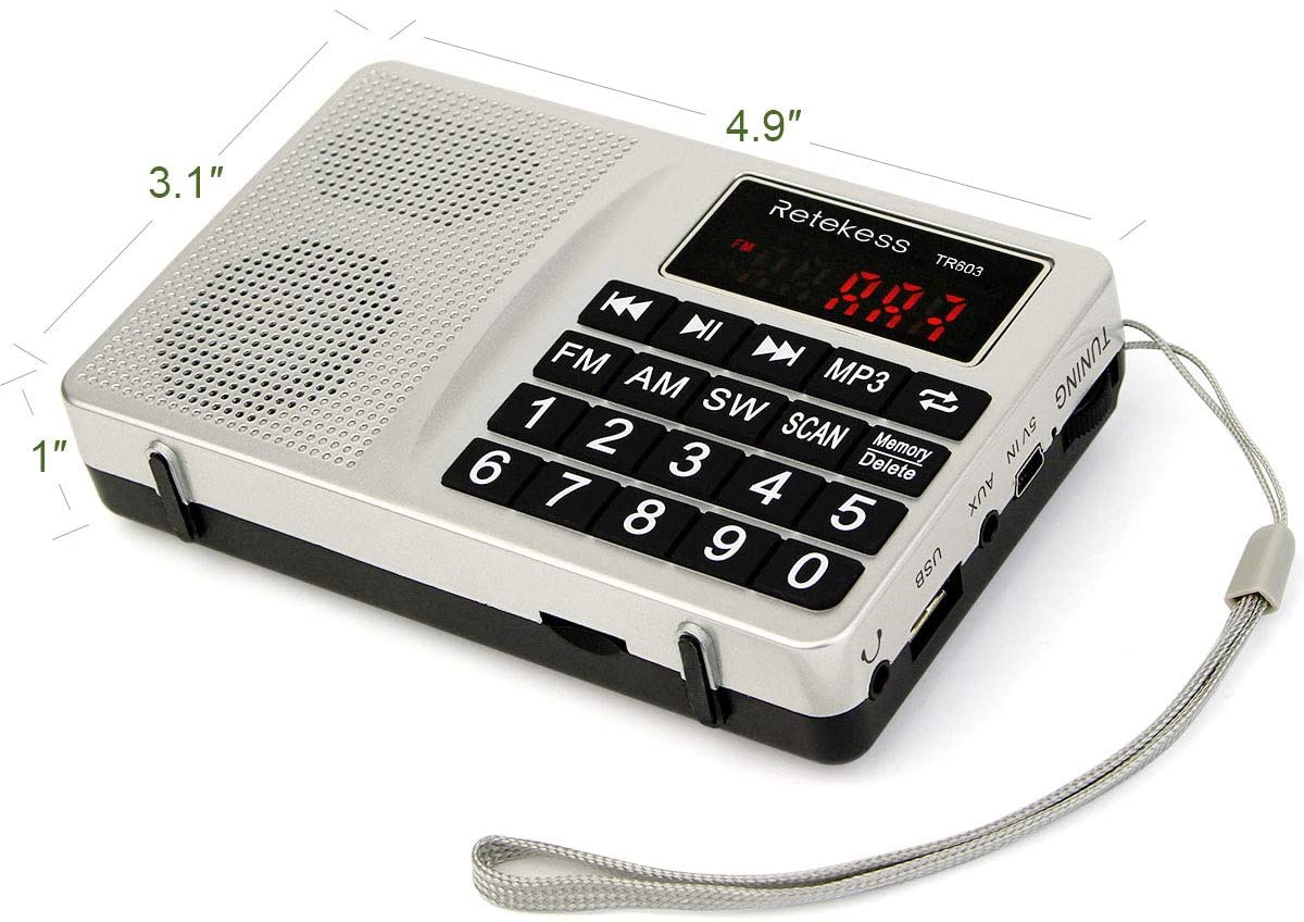 Retekess TR603 Tragbares AM FM Radio Kurzwellenradio